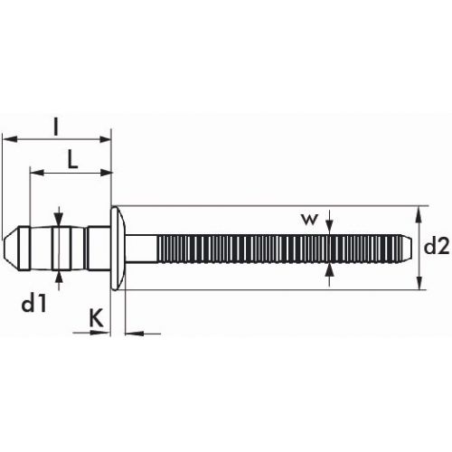 REMACHE HARD GRIP BRALO INOX / INOX CABEZA ALOMADA